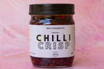 Load image into Gallery viewer, A jar of Chilli Crisp condiment with visible chili flakes and spices inside. The label reads 'The Counter's Original Chilli Crisp'.
