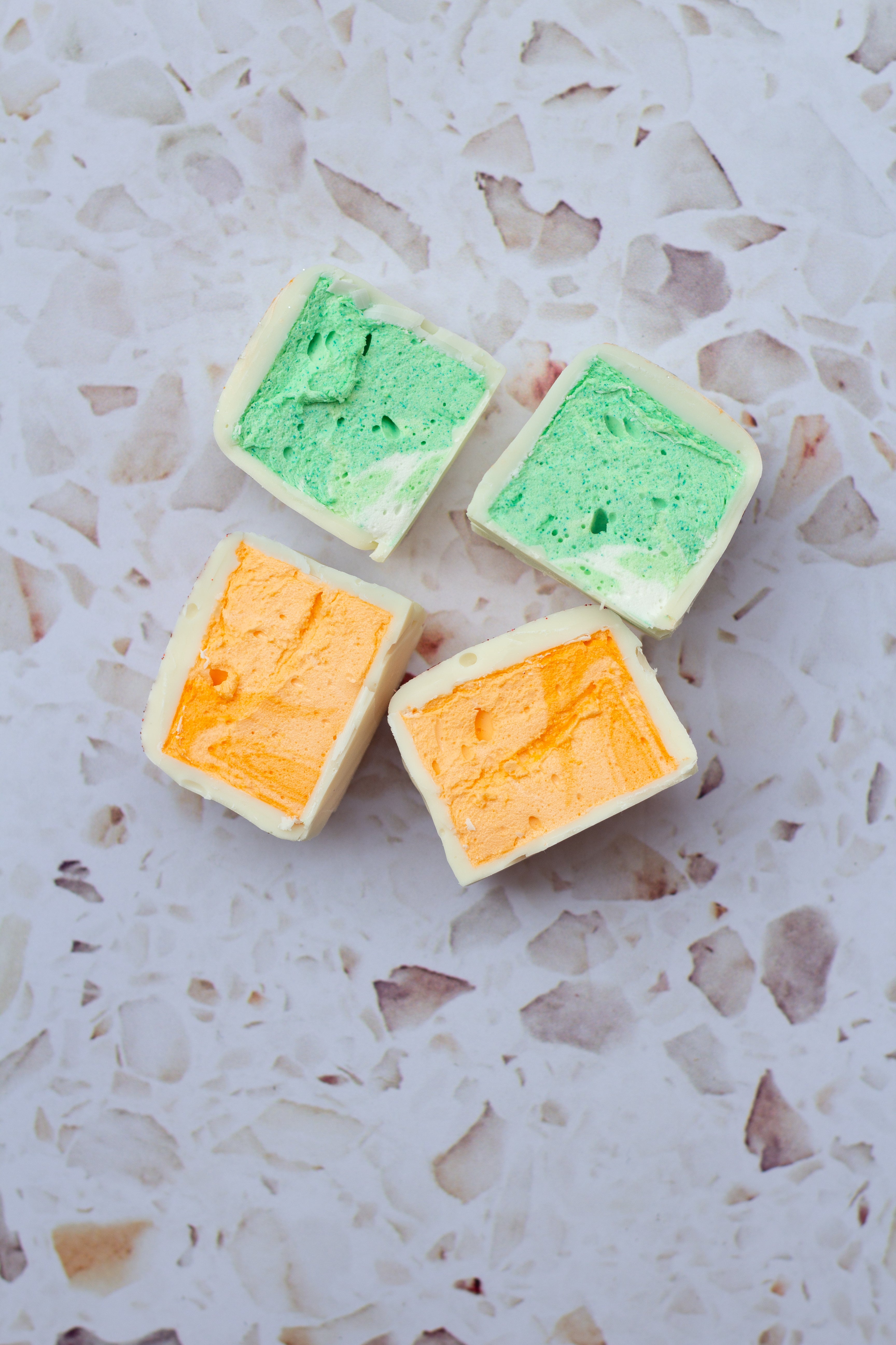 Showgirl Mint and Orange Marshmallows