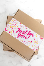 Load image into Gallery viewer, Cookie gift box with 'Just for You' sticker
