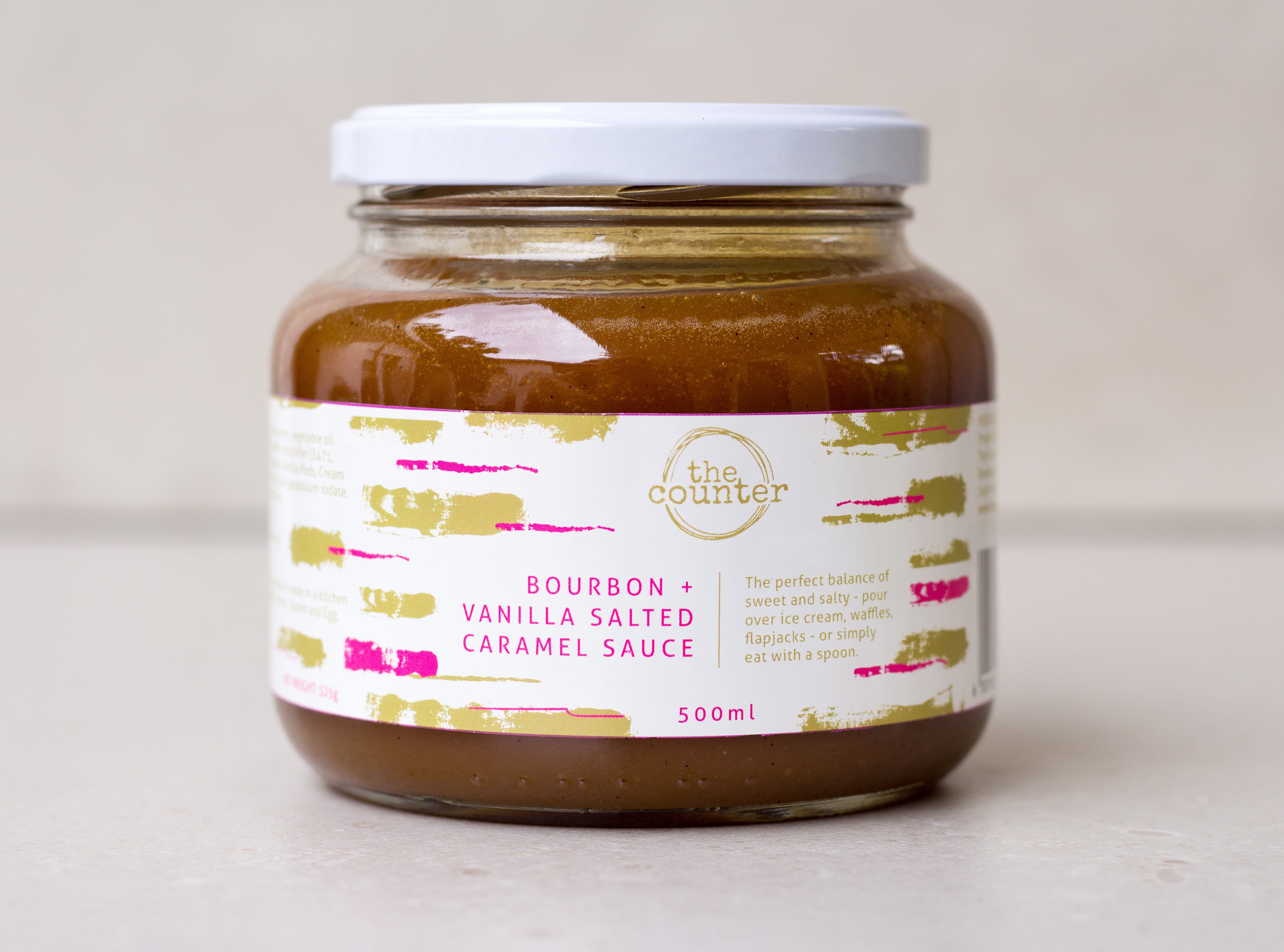 Bourbon + Vanilla Salted Caramel Sauce (Festive)