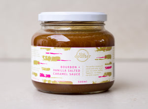Bourbon + Vanilla Salted Caramel Sauce (Festive)
