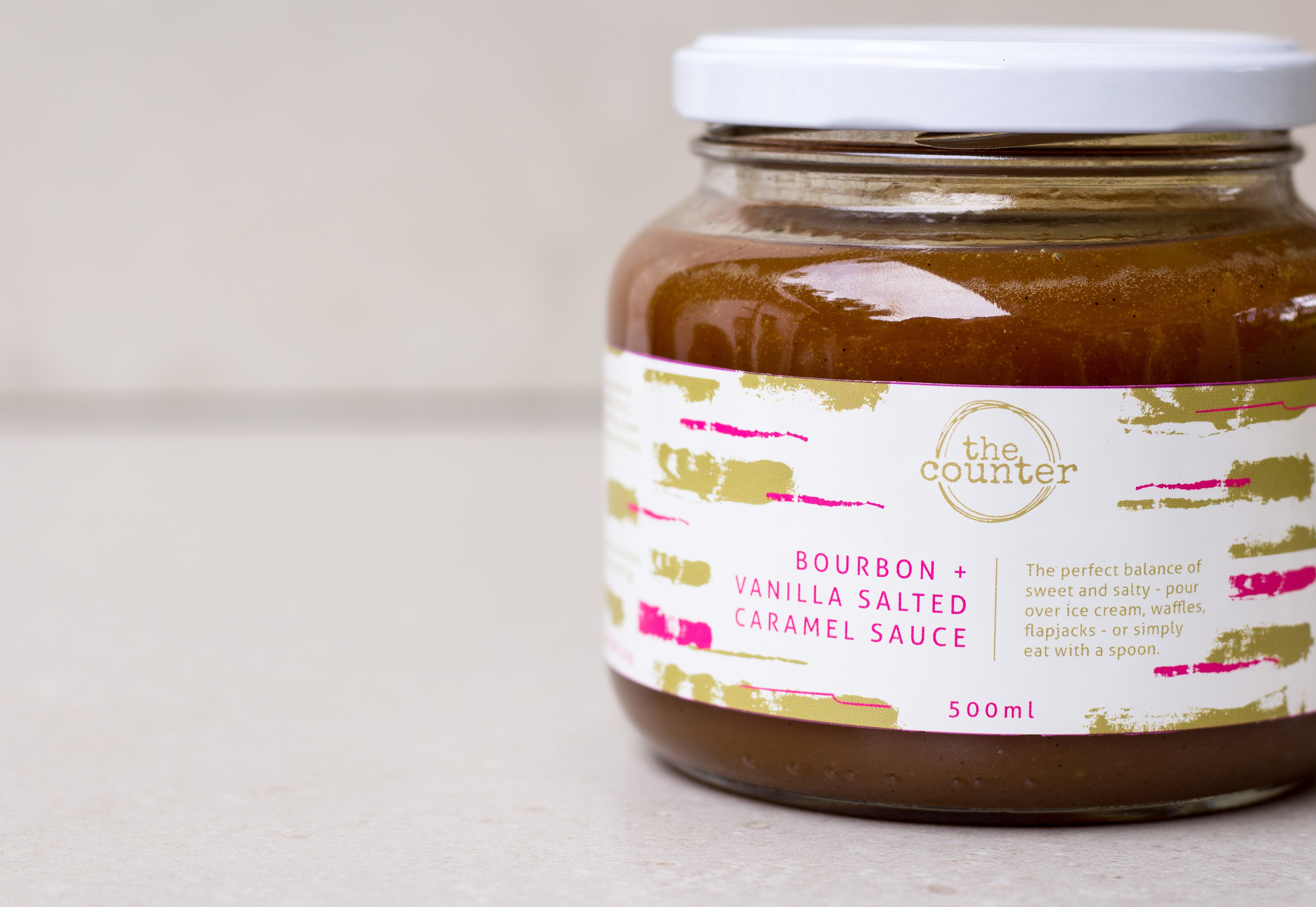 Bourbon + Vanilla Salted Caramel Sauce (Festive)